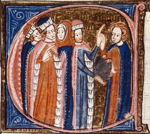 The election of a bishop, BL Royal MS 6 E VII f.19